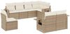 vidaXL 8-tlg. Garten-Sofagarnitur mit Kissen Beige Poly Rattan 3252775 Bild 2