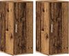 vidaXL Schuhschränke 2 Stk. Altholz-Optik 32x35x70 cm Holzwerkstoff 856705 Bild 4