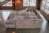 KAWOLA Schlafsofa SADIRA Ecksofa Stoff taupe Recamiere rechts 89 x 209 x 288 cm Bild 5