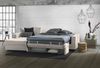 Dmora Schlafsofa mit Halbinsel Albenga, drehbares Sofa zum Öffnen, Aufbewahrungshalbinsel links, schmale Armlehnen, 100 % Made in Italy, 260 x 95 x 90 cm, Taubengrau Bild 5