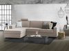 Dmora Schlafsofa mit Halbinsel Albenga, drehbares Sofa zum Öffnen, Aufbewahrungshalbinsel links, schmale Armlehnen, 100 % Made in Italy, 260 x 95 x 90 cm, Taubengrau Bild 2