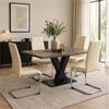 HTI-Living Freischwinger Schwingstuhl SallyC PU Beige (Set, 4 St), Freischwinger Esszimmerstuhl Kunstleder Bild 3