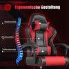 HOMALL Gaming-Stuhl LED Massage Bürostuhl mit Fußstütze,Kopfstütze Gaming Chair (Gaming Sessel,Federsitzkissen mit Fußstütze,360° drehbar) Bild 2