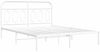 vidaXL Bettgestell mit Kopfteil Metall Weiß 140x200 cm 377167 Bild 3