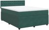 vidaXL Boxspringbett mit Matratze Dunkelgrün 140x190 cm Samt 3287749 Bild 2