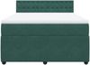 vidaXL Boxspringbett mit Matratze Dunkelgrün 140x190 cm Samt 3287749 Bild 4