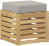 vidaXL Outdoor Hocker Bank Weiß 43 x 43 x 45 cm Massivholz Akazie 901681 Bild 2