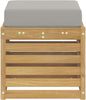 vidaXL Outdoor Hocker Bank Weiß 43 x 43 x 45 cm Massivholz Akazie 901681 Bild 4