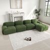 4-Sitzer Ecksofa,32D hochelastischer Polsterung rutschfest mit Chaiselongue extra-breite Armlehnen frei kombinierbar ohne Montage für Büro Wohnzimmer und Heimkino,Green, Bild 2