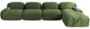 4-Sitzer Ecksofa,32D hochelastischer Polsterung rutschfest mit Chaiselongue extra-breite Armlehnen frei kombinierbar ohne Montage für Büro Wohnzimmer und Heimkino,Green, Bild 4