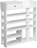 Wohnling Schuhregal, Flurregal, weiß, 7 Fächer mit 1 Schublade, 75 x 92,5 x 24 cm Bild 2