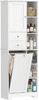 HOMCOM Badkommode Badezimmerschrank Hochschrank mit 2 Schubladen (Set, 1 St, Badschrank), Wäschekorb, Soft-Close, schmal Bild 2