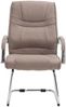 CLP 'Attila' 2er-Set Besucherstuhl mit Metallgestell und Armlehne, Taupe, Stoff Bild 3