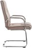 CLP 'Attila' 2er-Set Besucherstuhl mit Metallgestell und Armlehne, Taupe, Stoff Bild 4