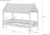 Kinderbett Hausbett 90x200 Massivholz Einzelbett V-60. 58-09 Federleisten Bild 3