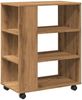 vidaXL Rollcontainer Artisan-Eiche 60x35x75 cm Holzwerkstoff 856657 Bild 2