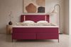 Boxspringbett Titan - Samtstoff - bordeaux - 200x200 cm Bild 3