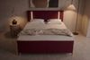 Boxspringbett Titan - Samtstoff - bordeaux - 200x200 cm Bild 5