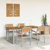 vidaXL Garten Essgruppe 5 pcs Grau Massivholz Akazie 3284355 Bild 4