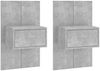 vidaXL Wand-Nachttische 2 Stk. Betongrau Holzwerkstoff [810980] Bild 2