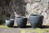 Teramico Pflanzgefäß Keramik Egg Pot Antik Grau 29cm – Frostfest & Rund Bild 2
