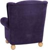Ohrenbackensessel Kasha Bezug Veloursstoff Buche natur / violett 22274 Bild 4