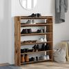 vidaXL Schuhregal Altholz-Optik 80x25x100 cm Holzwerkstoff 859903 Bild 3