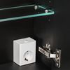 Doppel-Spiegelschrank, 180cm, LED-Beleuchtung, matt schwarz, PUEBLA-56-BLACK Bild 2