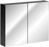 Doppel-Spiegelschrank, 180cm, LED-Beleuchtung, matt schwarz, PUEBLA-56-BLACK Bild 3