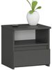 Home Collective Kommode 40 cm breit Holz Highboard Sideboard für Flur Schlafzimmer Wohnzimmer (Mehrzweckschrank Schrank schmal Kommode Schlafzimmer mit Schubladen), Kinderzimmer Organizer, 40 cm hoch mit 1 Schublade graphit Bild 4