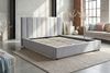KAWOLA Bett CATTURA Polsterbett Velvet grau 160x200cm mit Lattenrost Bild 4