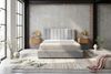 KAWOLA Bett CATTURA Polsterbett Velvet grau 160x200cm mit Lattenrost Bild 2