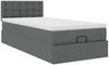 vidaXL Ottoman-Bett mit Matratze Dunkelgrau 100x200 cm Stoff 3311602 Bild 5