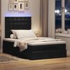 vidaXL Ottoman-Bett mit Matratze & LEDs Schwarz 120x190 cm Stoff 3314157 Bild 3