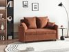 Schlafsofa 2-Sitzer HOVIN Stoff Goldbraun Bild 3