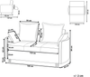 Schlafsofa 2-Sitzer HOVIN Stoff Goldbraun Bild 2
