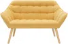Vente-unique - CASERTA Sofa Stoff Gelb - B 73 cm x H 77 cm x L 127 cm Bild 3
