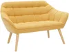 Vente-unique - CASERTA Sofa Stoff Gelb - B 73 cm x H 77 cm x L 127 cm Bild 2