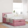vidaXL Ottoman-Bett mit Matratze Rosa 100x200 cm Samt 3311686 Bild 3