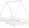 vidaXL Kinderbett Weiß 90x190 cm Massivholz Kiefer 834493 Bild 3