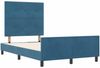 vidaXL Boxspringbett mit Kopfteil Dunkelblau 120 x 190 cm Samt 3344931 Bild 5