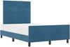 vidaXL Boxspringbett mit Kopfteil Dunkelblau 120 x 190 cm Samt 3344931 Bild 2