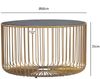 Couchtisch Glas Metall 60cm Gold Rund - Moderner Wohnzimmertisch - Design Sofatisch - Loungetisch mit Gittergestell - Runder Beistelltisch Handmade Bild 4