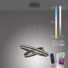Paul Neuhaus 8420-13 Q-VITO Pendelleuchte Doppelring Anthrazit 60cm Bild 5
