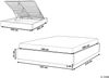 Bett mit Stauraum DINAN 160 x 200 cm Stoff Helles Beige Bild 2