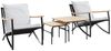 vidaXL 4-tlg. Balkonmöbel Set mit Kissen Schwarz Stahl 4009305 Bild 2