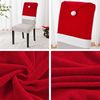 ABC 6-teiliges Stuhlhussen-Set, für Weihnachten, rot, Flanell / Vliesstoff, 8 x 30 x 14 cm Bild 2