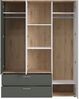 Kleiderschrank Teenie / Twenty, Holzwerkstoff, Schwarz, Weiß, 150 x 196 x 60 cm Bild 2