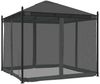 Gartenpavillon, Pavillon mit Netzwänden Anthrazit 2,93x2,93 m Stahl Bild 2