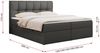 Boxspringbett mit Kopfteil und Topper, Doppelbett - RICO - 140x200cm - Grau Kunstleder - H4 Bild 5